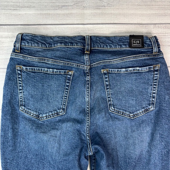 Current/Elliott C/E Womens High Rise Straight Leg Jeans Medium Wash Blue Size 29 - Picture 5 of 11